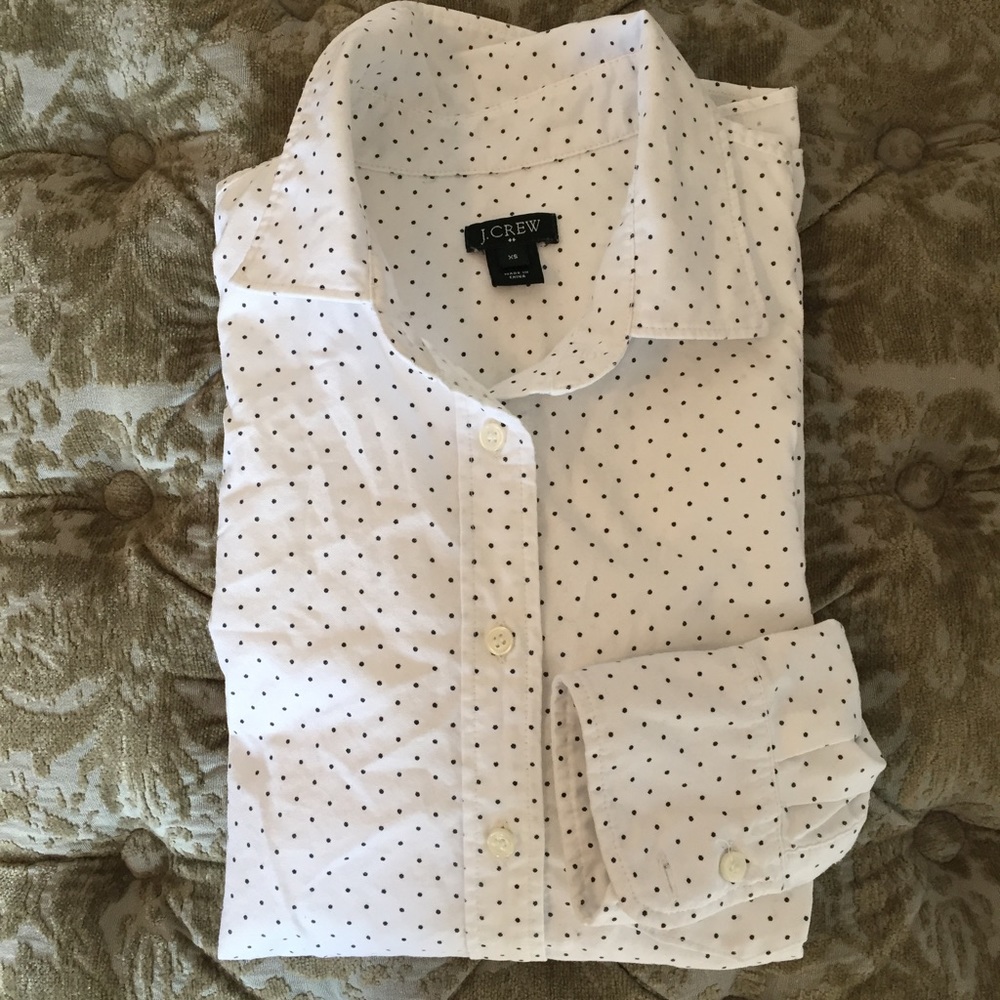 sale | j crew factory | dot button down
